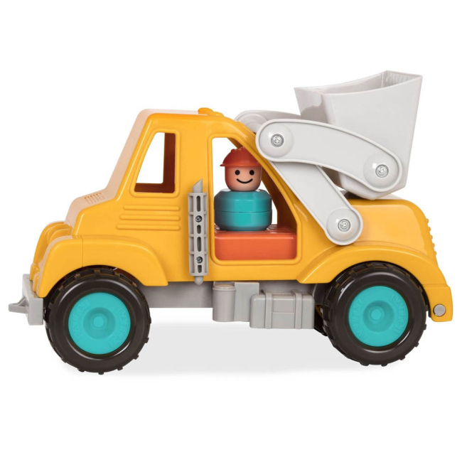 Машинки для малюків - Екскаватор іграшковий Battat Lite Перші машинки з фігуркою водія (BT2508Z)#2