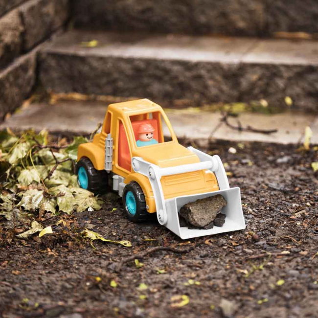 Машинки для малюків - Екскаватор іграшковий Battat Lite Перші машинки з фігуркою водія (BT2508Z)#3