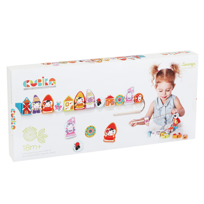 Розвивальні іграшки - Дерев’яна іграшка-шнурівка Cubika Гноми (13654)#2