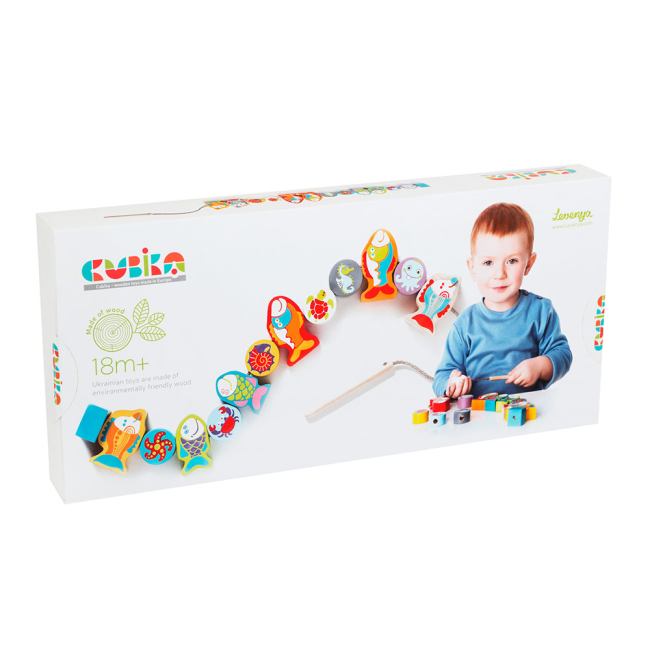 Розвивальні іграшки - Іграшка-силянки Cubika Рибки дерев’яна (13647)#3