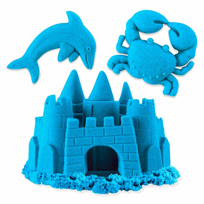 Антистрес іграшки - Кінетичний пісок Kinetic Sand Neon блакитний (71423B)#2