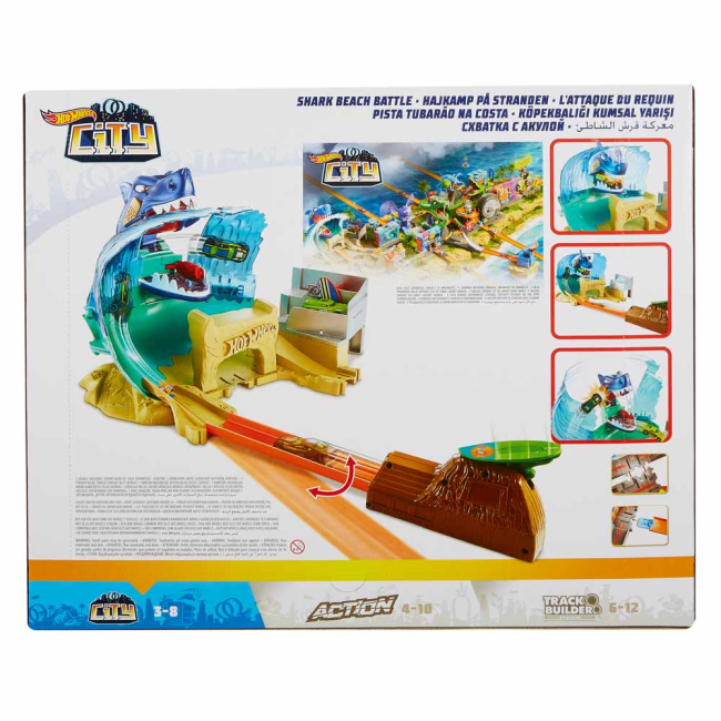 Автотреки - Игровой набор Hot Wheels Побег от акулы (FNB21)#4