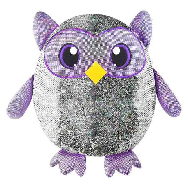 М'які тварини - М'яка іграшка Shimmeez Яскрава сова з паєтками 36 см (SMZ01003)#2