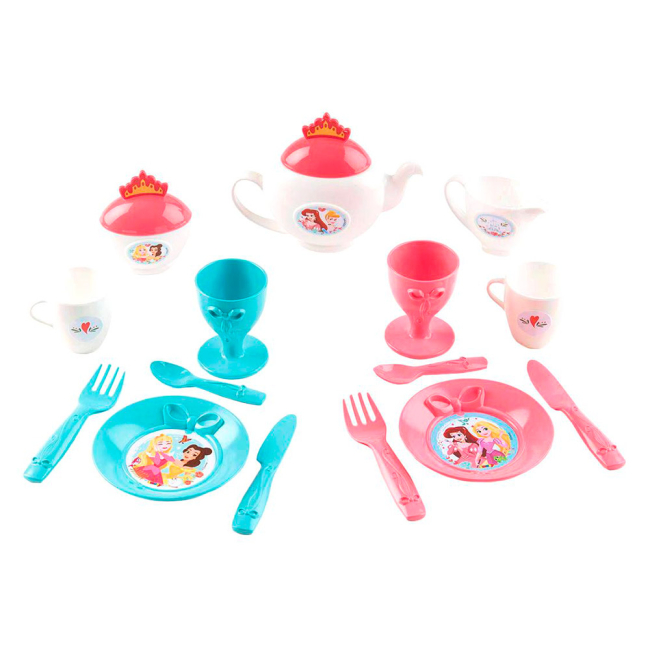Дитячі кухні та побутова техніка - Набір посуду Smoby Disney Princess пiднос та чайний сервiз (310572)#2