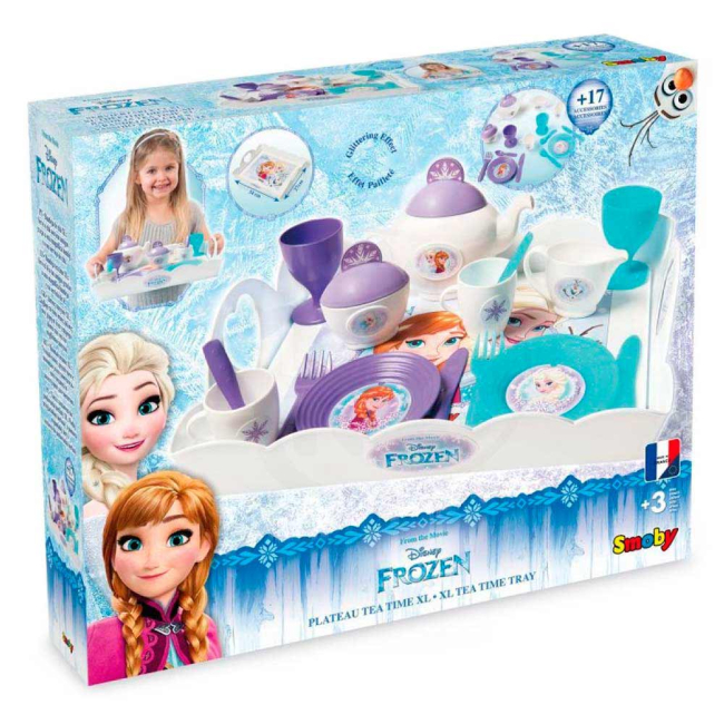 Детские кухни и бытовая техника - Набор посуды Smoby Frozen Чаепитие большой (310576)#3