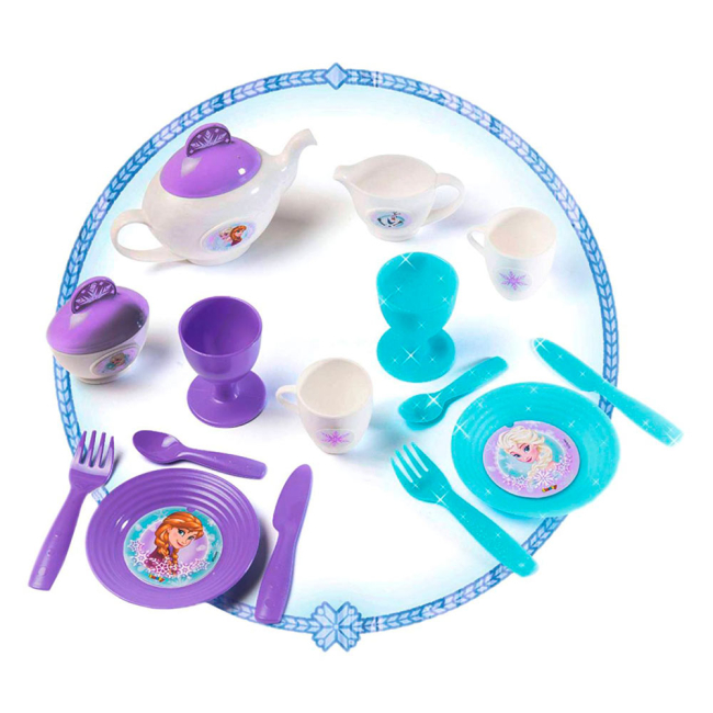 Детские кухни и бытовая техника - Набор посуды Smoby Frozen большой с чайным сервизом (310577)#2