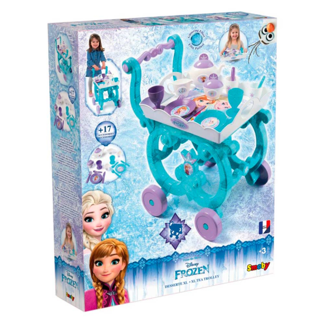 Детские кухни и бытовая техника - Набор посуды Smoby Frozen большой с чайным сервизом (310577)#3