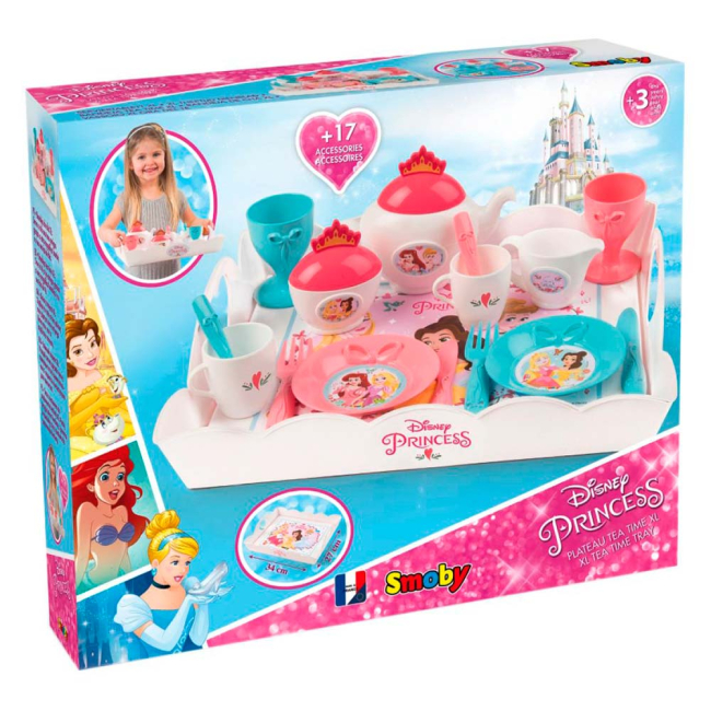 Детские кухни и бытовая техника - Набор посуды Smoby Disney Princess Чаепитие большой (310574)#3