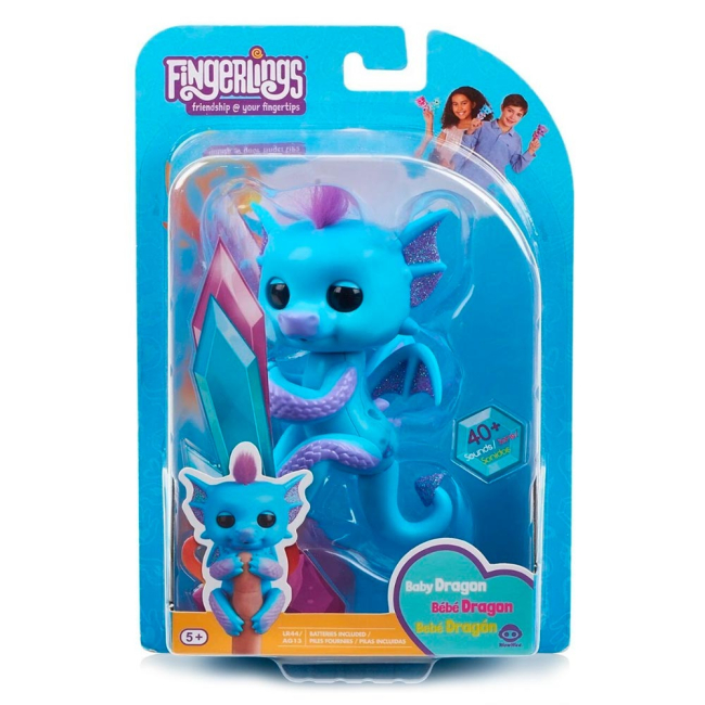 Фигурки животных - Интерактивная игрушка Fingerlings Дракончик Тара 12 см (W3580/3581)#4