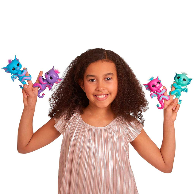 Фигурки животных - Интерактивная игрушка Fingerlings Дракончик Тара 12 см (W3580/3581)#5