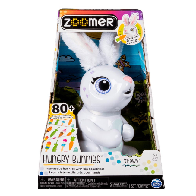 Фігурки тварин - Інтерактивна іграшка Zoomer Голодний кролик Хрумчик (SM14435/2544)#2