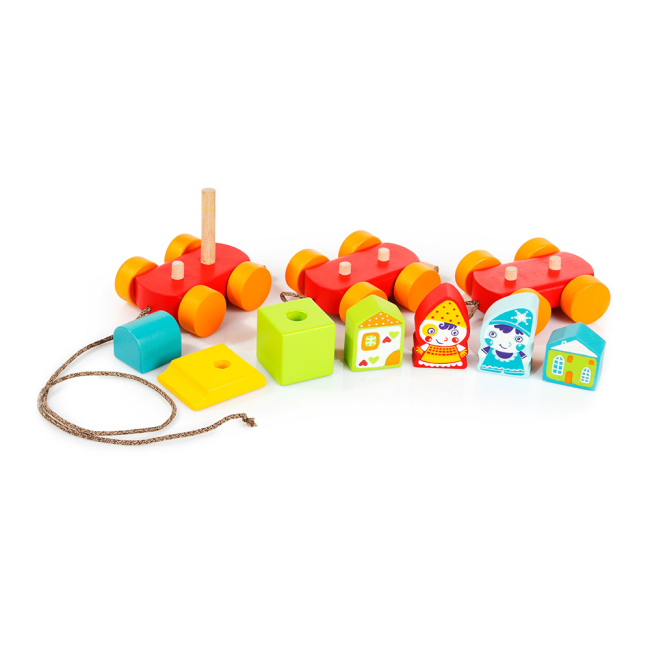 Розвивальні іграшки - Каталка Cubika Поїзд казковий (14002)#2