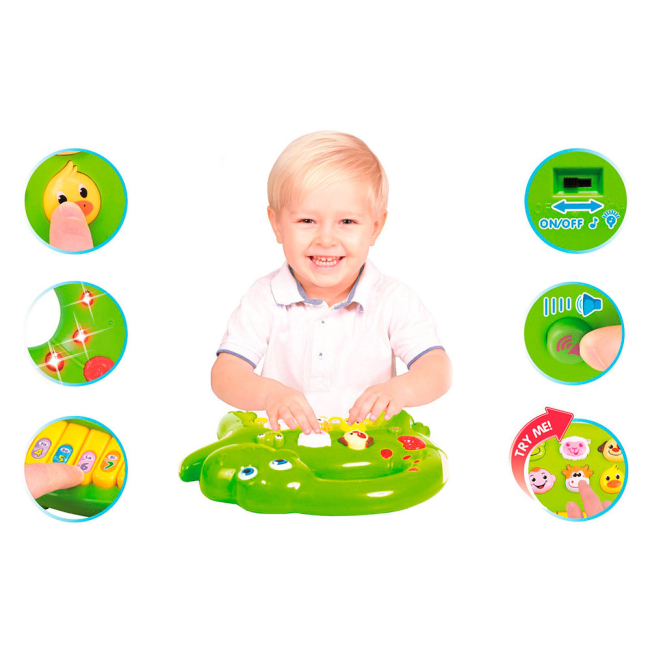 Розвивальні іграшки - Розвивальна іграшка Bebelino Музичний динозавр зі світловим ефектом (58090)#3