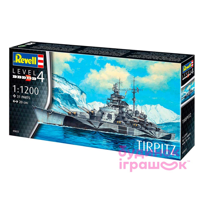 3D-пазлы - Сборная модель корабля Revell Tirpitz 1:1200 (05822)#7
