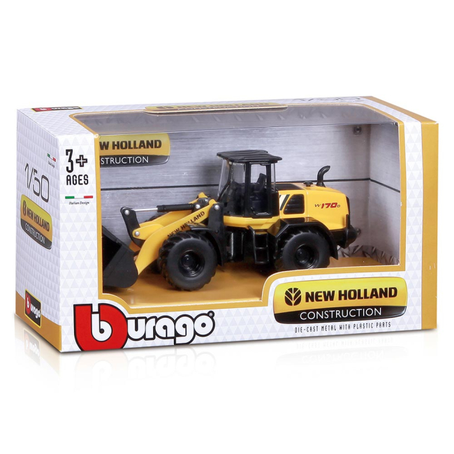 Транспорт и спецтехника - Экскаватор Bburago Construction New Holland W170D (18-32083)#3