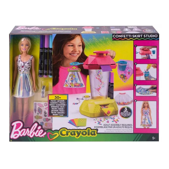 Ляльки - Лялька Barbie Crayola Чарівне конфетті (FRP02)#4