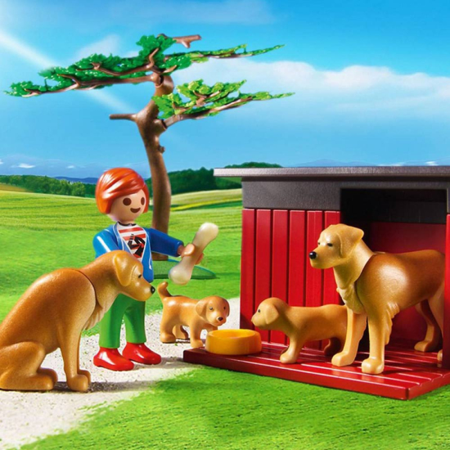 Конструкторы с уникальными деталями - Конструктор Playmobil Золотистый ретривер с игрушкой (6134)#3
