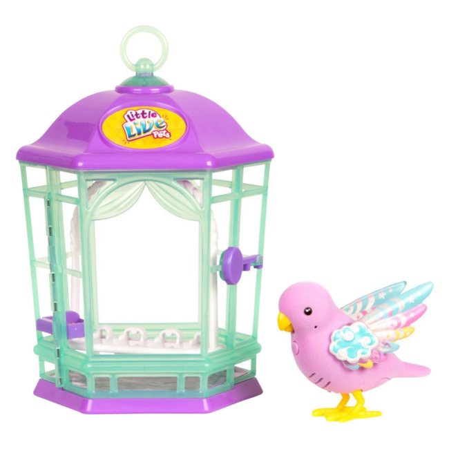 Фигурки животных - Интерактивная игрушка Little Live Pets Птичка в клетке Радужное сияние (28547)#2
