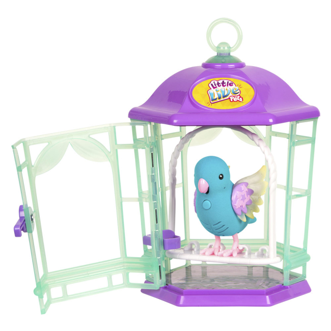 Фигурки животных - Интерактивная игрушка Little Live Pets Птичка в клетке Небесное мерцание (28548)#2