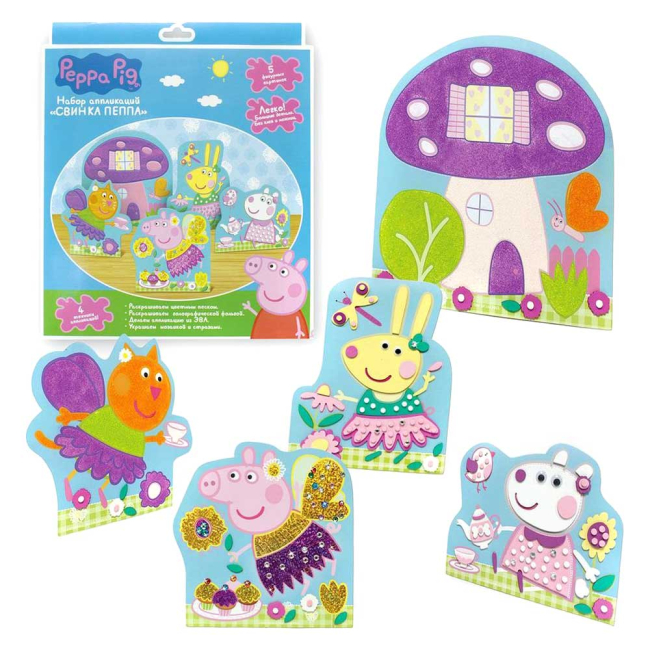 Набори для творчості - Набір аплікацій Перо Свинка Пеппа (4820171711651)#2