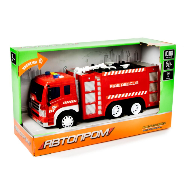 Транспорт и спецтехника - Пожарная машина Автопром 1:16 (7672A)#2