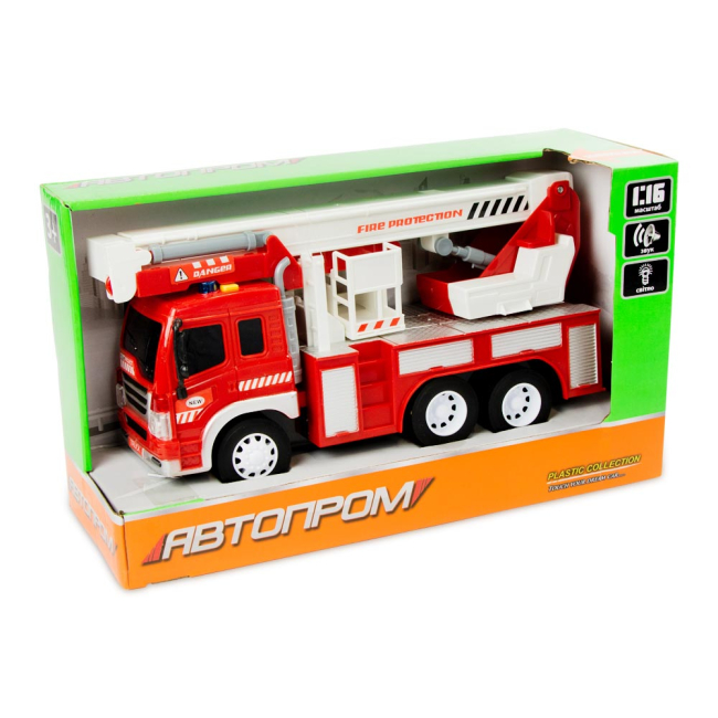 Транспорт и спецтехника - Пожарная машина Автопром 1:16 (7672C)#2