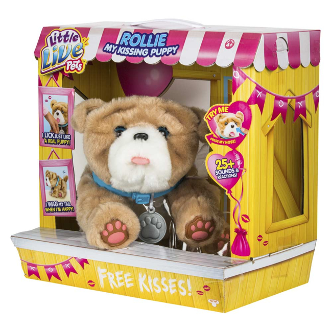 Мягкие животные - Интерактивная игрушка Little Live Pets Щенок Ролли Люблю целоваться (28669)#4