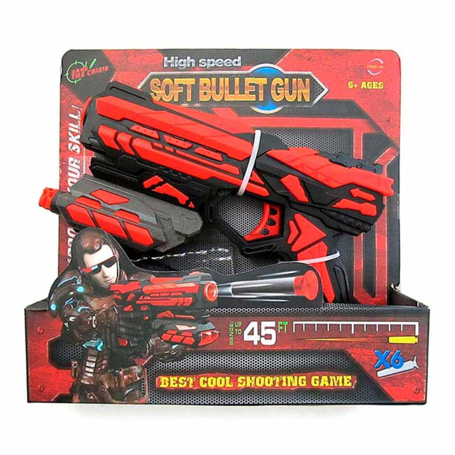 Помповое оружие - Игрушечное оружие Qunxing Бластер 6-зарядный (FJ801)#2