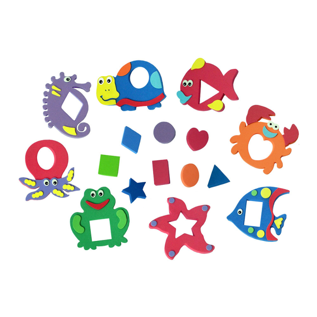 Игрушки для ванны - Аква-пазлы Baby Great Морские жители и фигуры (GB-7624) (5002030)#3