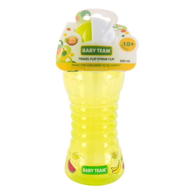 Товары по уходу - Поильник Baby Team для путешествий с трубочкой 300 мл ассортимент (5005)#2