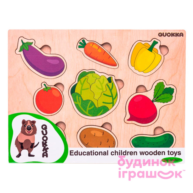 Розвивальні іграшки - Пазл-вкладиш Quokka Овочі (QUOKA003P)#2
