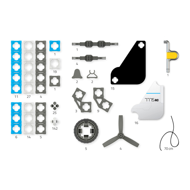 Конструктори з унікальними деталями - Конструктор Twickto Aviation 1 Космічний вантажний літак (6413964)#6
