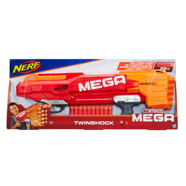 Помповое оружие - Бластер игрушечный Nerf Mega TwinShock (B9894)#2