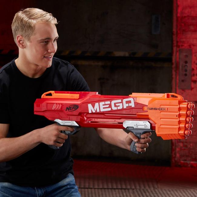 Помповое оружие - Бластер игрушечный Nerf Mega TwinShock (B9894)#4