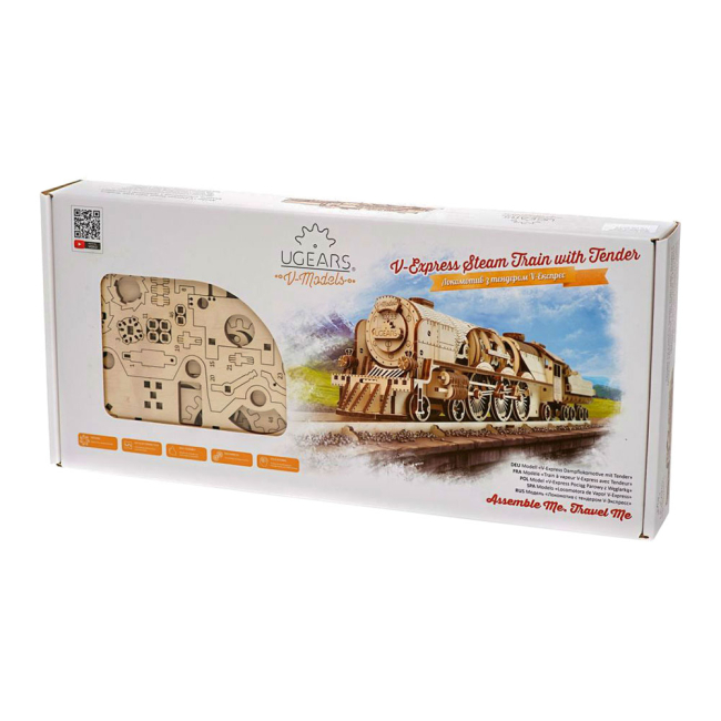 3D-пазли - Тривимірний пазл Ukrainian gears Локомотив V-Експрес механічний (70058) (6333812)#5