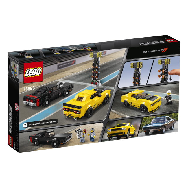 Конструкторы LEGO - Конструктор LEGO Speed Champions Автомобили 2018 Dodge Challenger SRT Demon и 1970 Dodge Charger R/T (75893)#6
