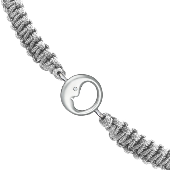 Ювелірні прикраси - Браслет плетений дитячий UmaUmi зі срібною прикрасою Підкова велика рожевий (429551300610)#2