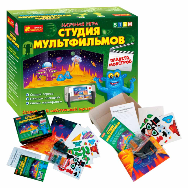 Научные игры, фокусы и опыты - Игра Ranok Creative Студия мультфильмов Планета монстров (12117004Р)#2