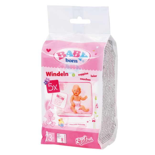 Одежда и аксессуары - Подгузники для куклы Baby Born 5 шт (826508)#2
