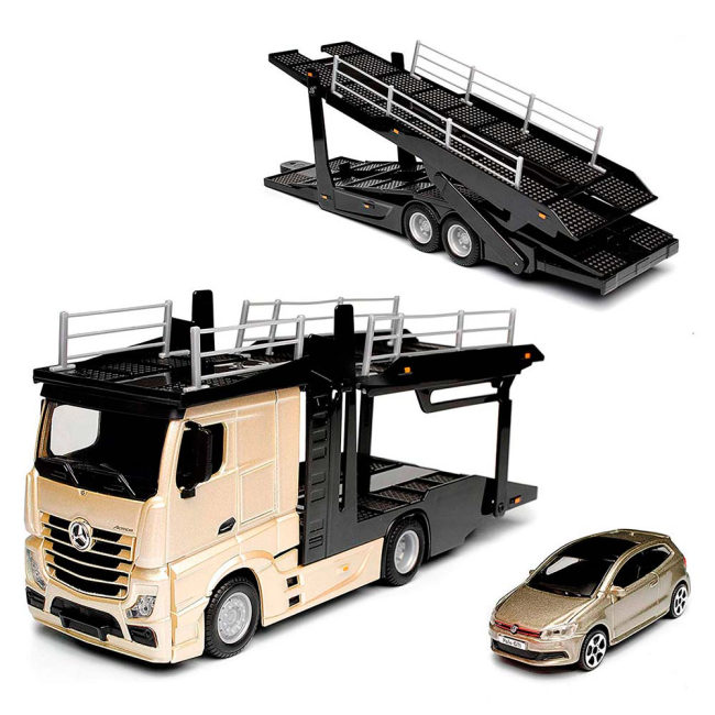 Транспорт и спецтехника - Автотранспортер Mercedes-Benz Actros BBURAGO VW POLO GTI MARK 5 (18-31458)#2