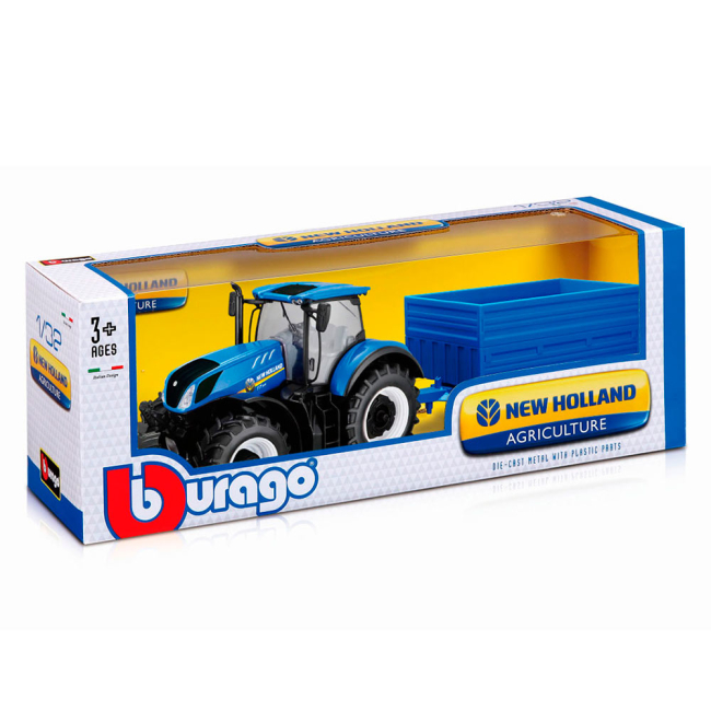 Транспорт і спецтехніка - Трактор Bburago Farm New Holland (18-44067)#2