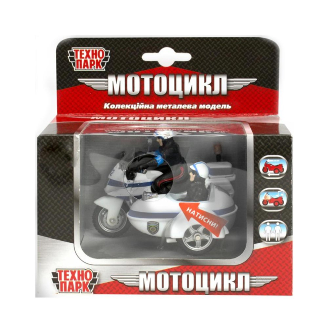 Транспорт и спецтехника - Автомодель Технопарк Мотоцикл охрана (CT1247/2US)#2