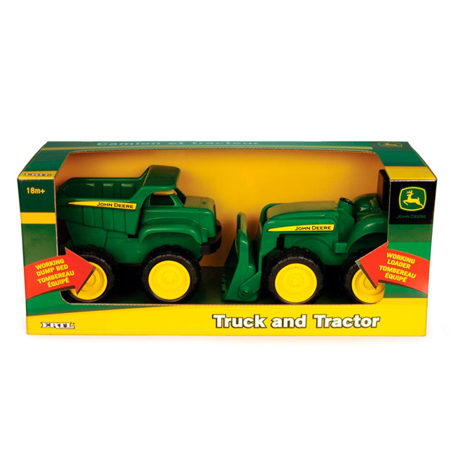 Машинки для малышей - Набор Tomy John Deere Мини самосвал и трактор (42952V)#2