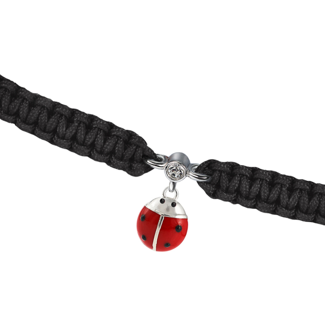 Ювелирные украшения - Браслет UmaUmi Божья коровка серебро чёрный (4521073653222)#2
