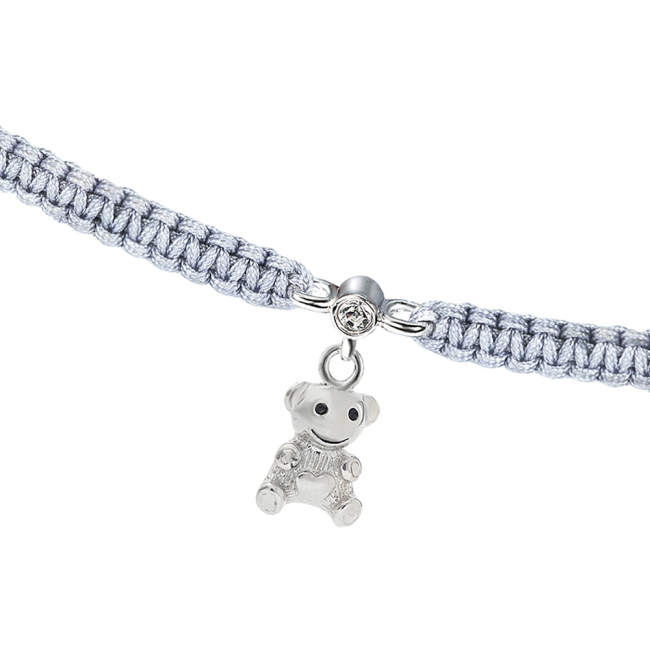 Ювелірні прикраси - Браслет UmaUmi Ведмедик срібло сірий (9962189396392)#2