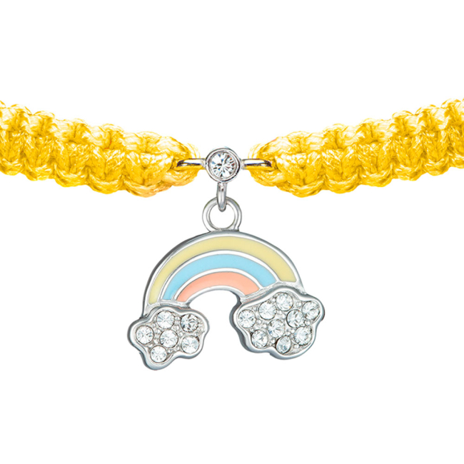 Ювелірні прикраси - Браслет UmaUmi Веселка срібло жовтий (1608811857548)#2