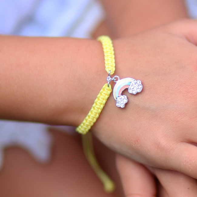 Ювелірні прикраси - Браслет UmaUmi Веселка срібло жовтий (1608811857548)#3