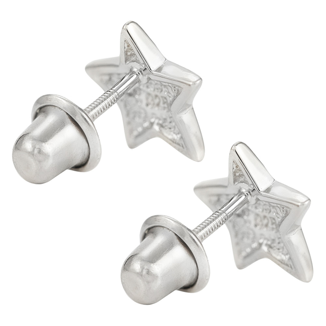 Ювелирные украшения - Серьги UmaUmi Звездочка серебро розовые (1796311254292)#2