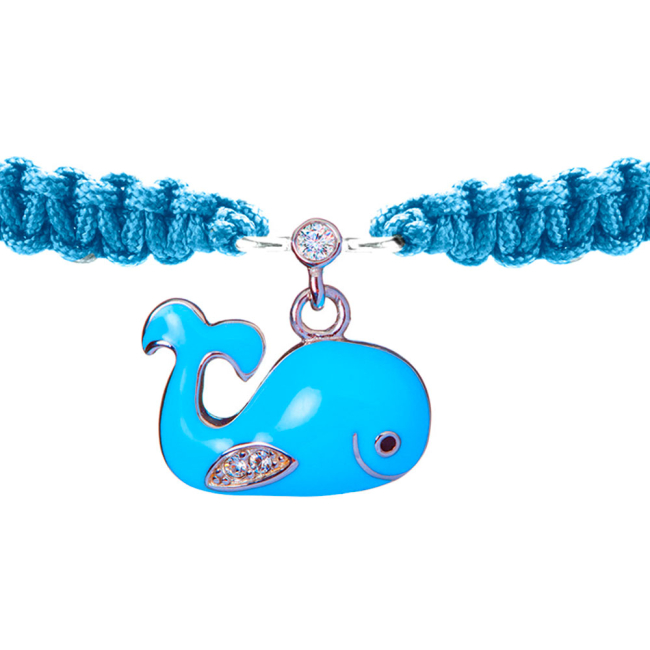 Ювелирные украшения - Браслет UmaUmi Кит серебро голубой (2428858361995)#2