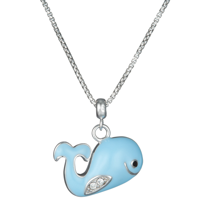 Ювелірні прикраси - Кулон UmaUmi Кит срібло блакитний (1116660792625)#2